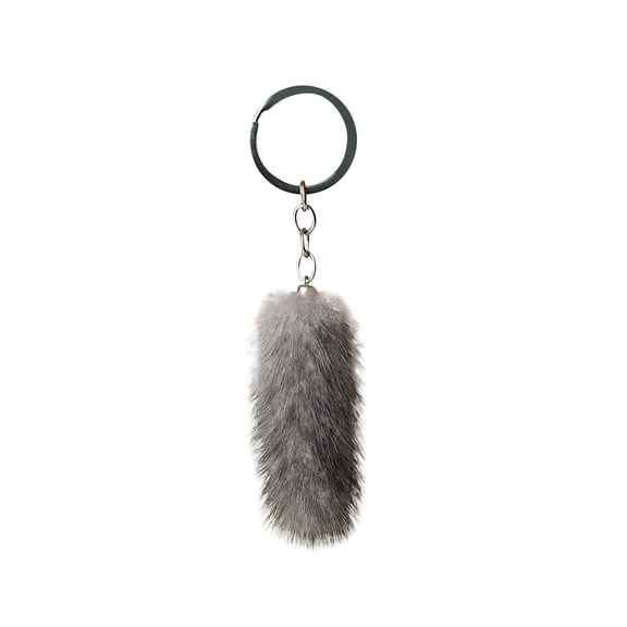 Mini Cute Real Tail Keychain Pendant for Car Keys and Backpack Accessories
