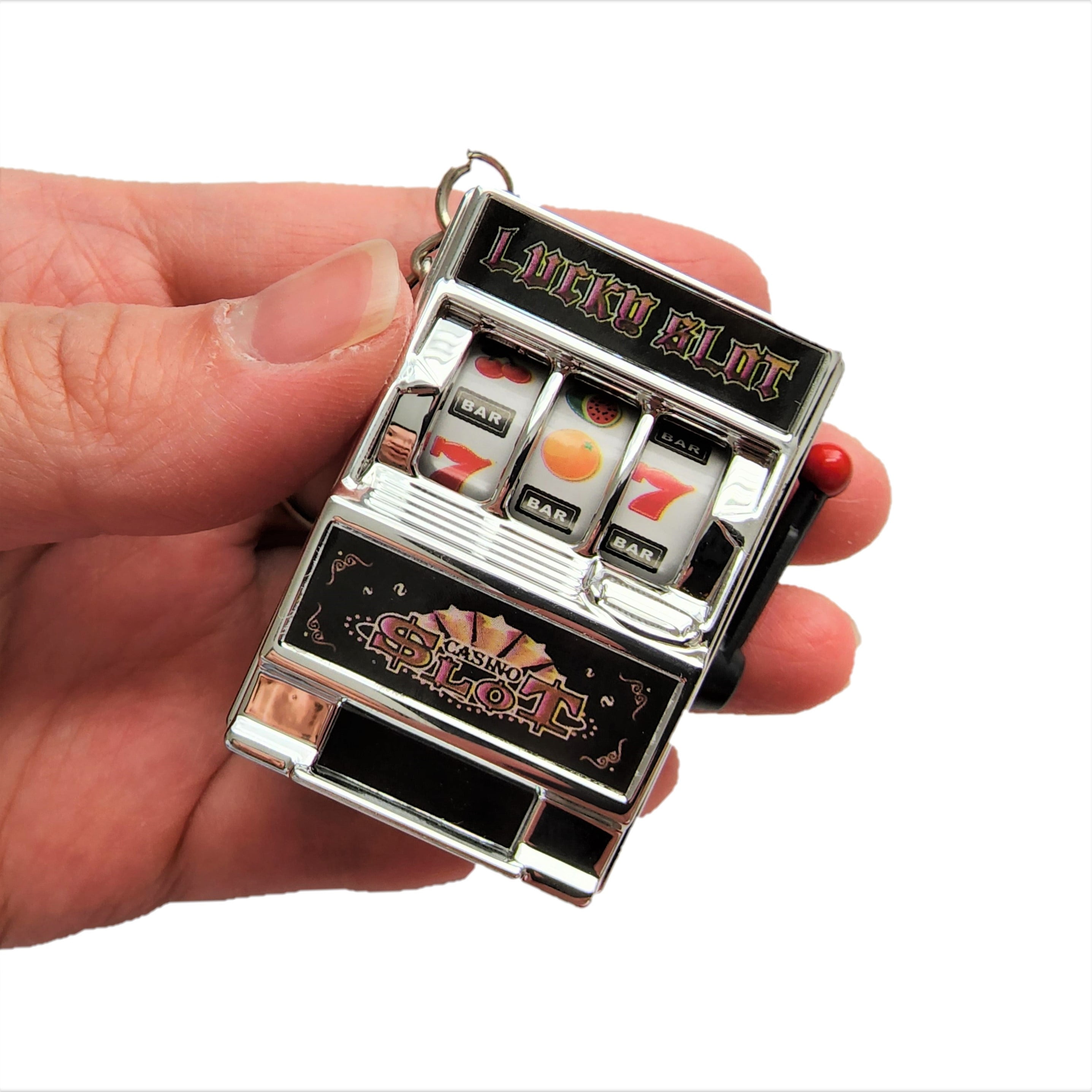 Custom Mini Slot Machine Keychains Mini Cute Toy Functional Fun Slot Machine Key Chain - Walmart.com