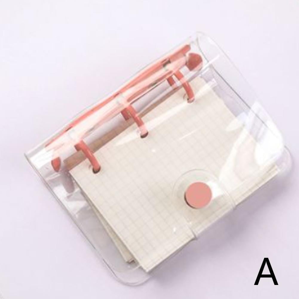 Mini Notebook Mini Transparent PVC Binder Set With 70 Grid Pages ...