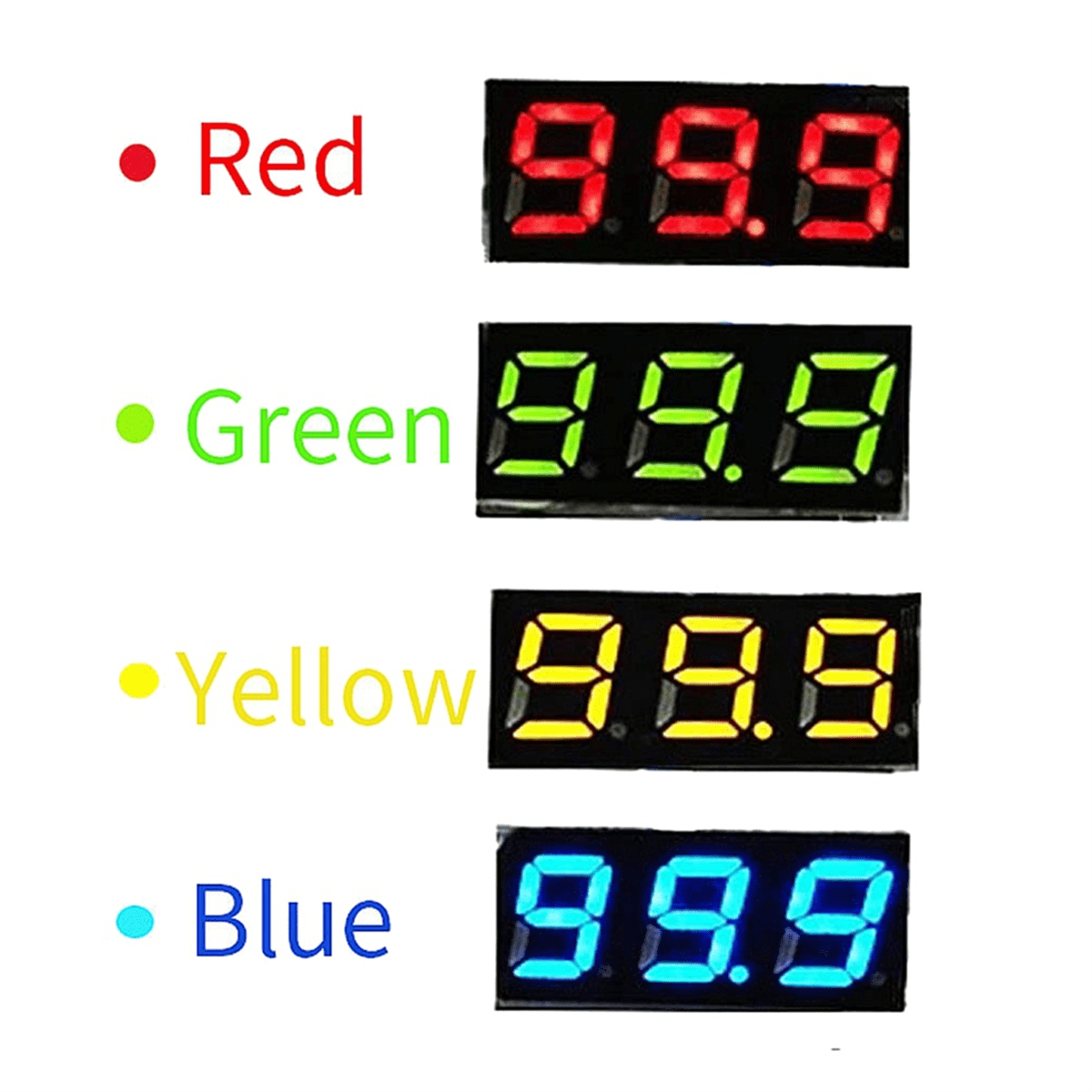 Mini DC Voltmeter Display 3-Wire DC 0-100V Voltage Tester 50PCS 0.28 ...