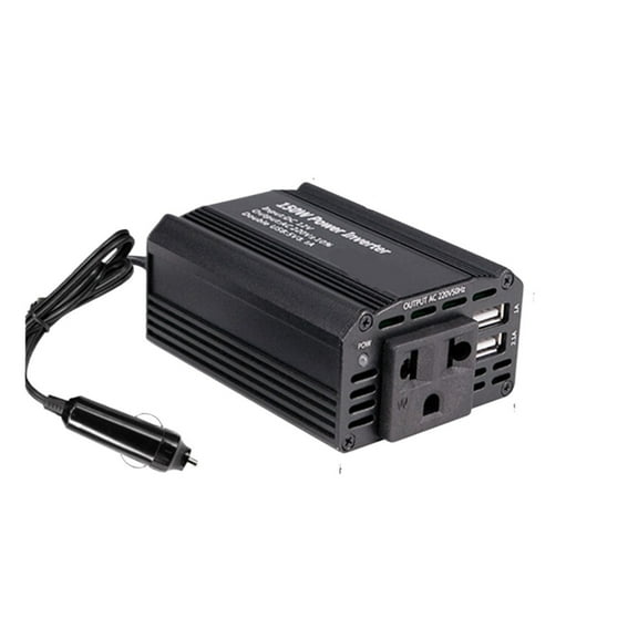 Mini DC12V To AC Power Converter Booster 150W Car Inverter, Can Be Used In Multiple Environments For Charging ,Protect Your Appliances