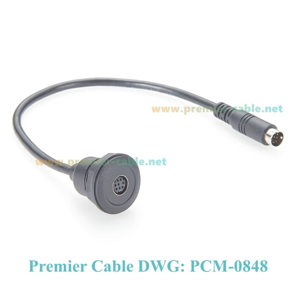 Mini DIN 8 Pin Male to Female Extension Cable Flush Panel Mount Mini Din 8 Core Audio S-Video Cable for Broadcast,Record Studios