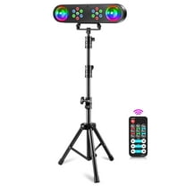 Wondnuga Mini DJ Light with Stand- Tripod - RGB Sound-Activated Remote Control for Party/Stage/Wedding/Parties