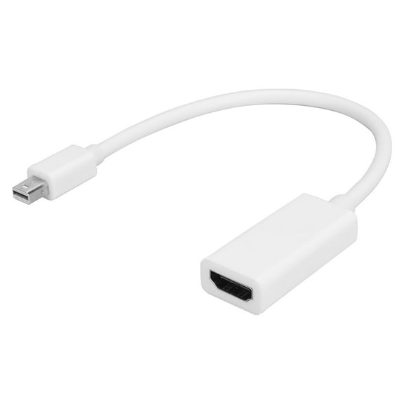 Mini DP Male to HD Multimedia Interface Female Adapter for MacBook Display Projector White