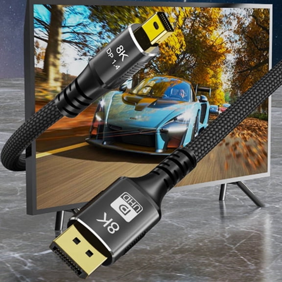 Mini DP to DP 1.4 Adapter Cable 8K 60Hz Video Data Cables for Monitor 3 Meters