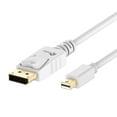 thumbnail image 1 of Mini DP to DP Cable, Rankie 6FT Gold Plated Mini DisplayPort to DisplayPort Cable 4K Resolution Ready (White) - R1105B, 1 of 6
