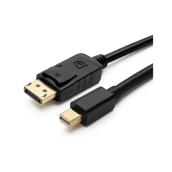 Mini DP to DisplayPort Cable 6FT(1.8M),Gold Plated Mini DP (Thunderbolt Port Compatible) to DisplayPort Adapter- 4K Resolution Ready(Black)