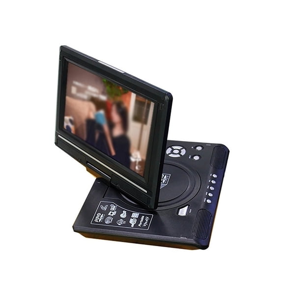Mini DVD Player 9.8 inch Digital TV VCD Disc Players Remote Control Portable Travel 270 Rotatable ,Plug & Play Portable