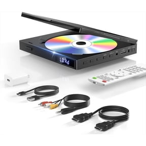 Mini DVD Player with HDMI/RCA Output, 1080P Portable DVD Player, HDMI/RCA Cable, Remote Control