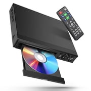 DVD Player, 1080P Region Free DVD Players for TV with HDMI/RCA Output, DVD CD Player for Home Built-in PAL/NTSC Support USB Input