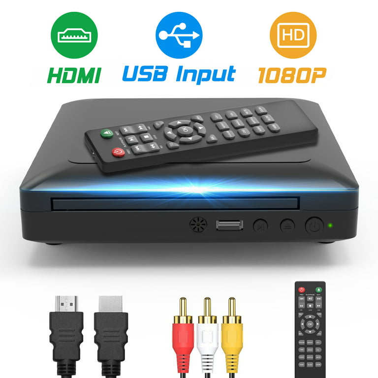 DVD Player for TV with HDMI Small DVD Player with Remote Compact CD Player for Home - Walmart.com