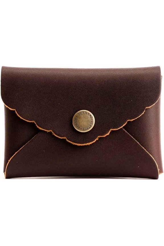 Mini Daisy Wallet for Women - from the Finest Full-Grain - Features Envelope Design with Snap Closure - Grizzly