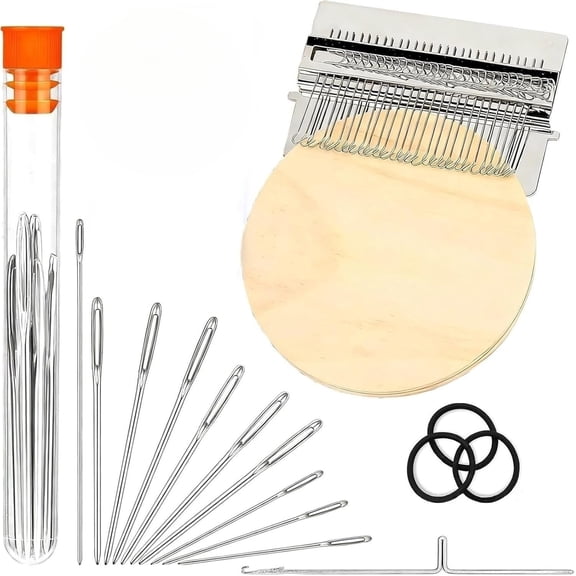 Mini Darning Loom Machine, Small Weaving Tool for Visible Mending Jeans & Socks, DIY Repair Kit