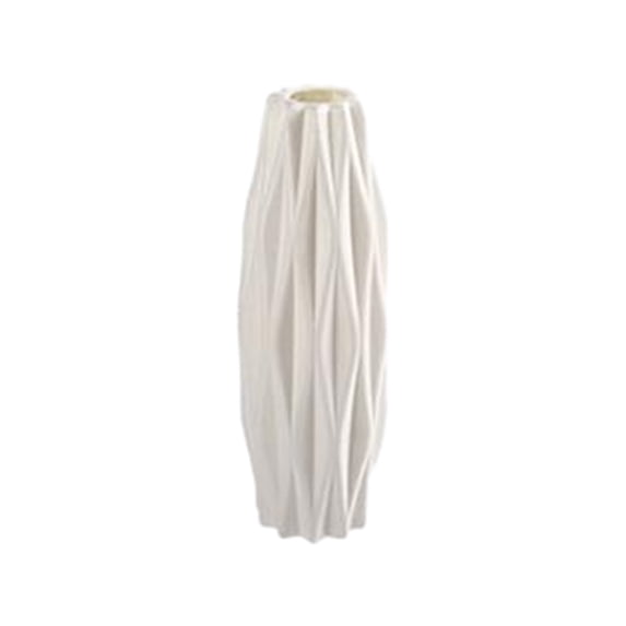 Mini Decorative Vase - White Minimalist Unbreakable Ceramic Vase, Small Fresh Fall Faux Floral Vase for Living Room Tabletop