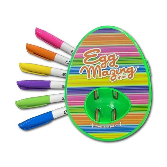 Mini Decorator Kit Arts and Crafts Set - Includes Egg Decorating Spinner and 6 Markers [Packaging May Vary]