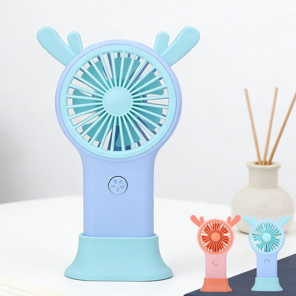 Mini Deer Handheld Fan USB Rechargeable Portable Pocket Size Personal Cooling Small Fan Cute Design for Travel Office Outdoor by PALIFEUR