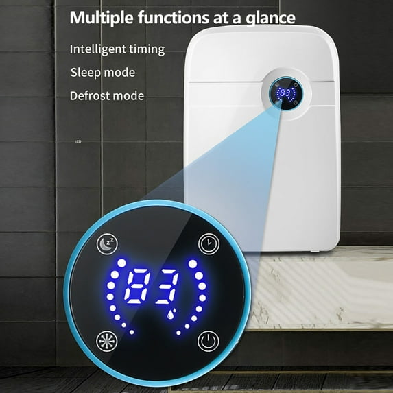 Mini Dehumidifier for Bedroom Caravan RV Garage 2.5L Water Tank W/ Drain Hose