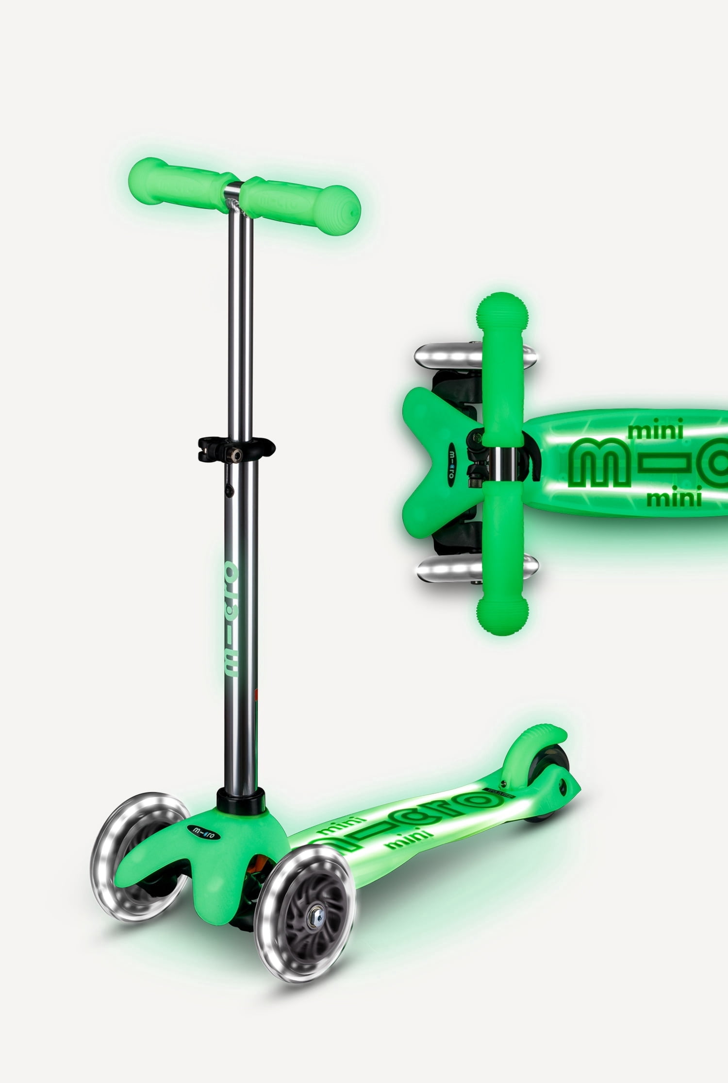Micro Kickboard Mini Glow LED Kids Kick Scooter, 3-Wheel Light-Up Wheels, Ages 2-5