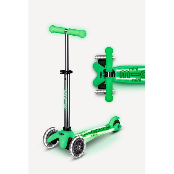Micro Kickboard Mini Glow LED Kids Kick Scooter, 3-Wheel Light-Up Wheels, Ages 2-5