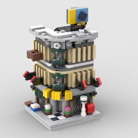 Mini Department Store Building Block Model, City Street View Architecture Building Set for Display