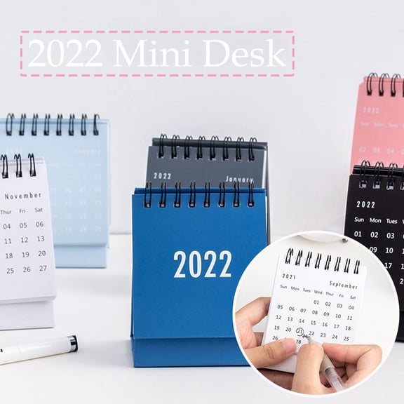 Mini Desk Calendar 2024-2025, Small Standing Flip Monthly Calendar for Planning, Desktop Schedule Planner Organizer for Home, A Great New Year Gift Idea, 1Pack Pink