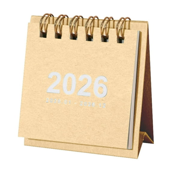 Mini Desk Calendar 2025-2026 - July 2025 to Dec 2026 Small Desktop Calendar, Small Standing Desk Table Top Schedule Calendars for Home Office School, 3''x2.6'' Little Notepad Calendar