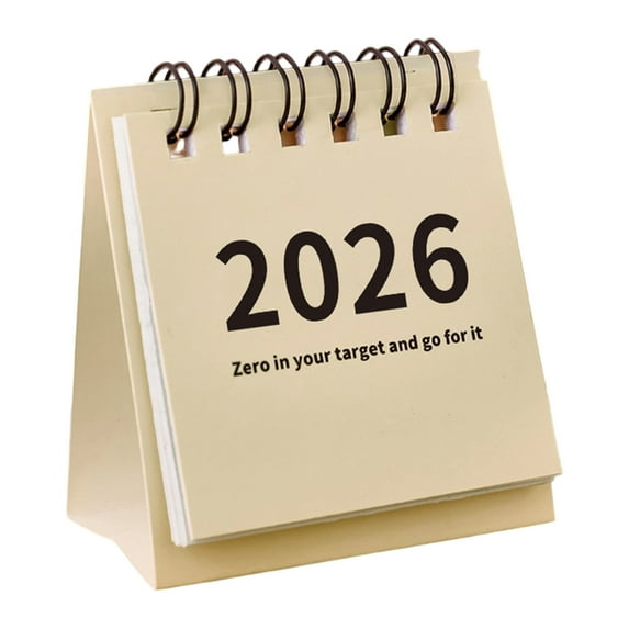 Mini Desk Calendar, 2025-2026 Small Desk Calendar, June 2025 to December 2026, 18 Monthly, Mini Standing Flip Calendar, Thick Paper Twin-Wire Binding, Desktop Calendar for Office or Home