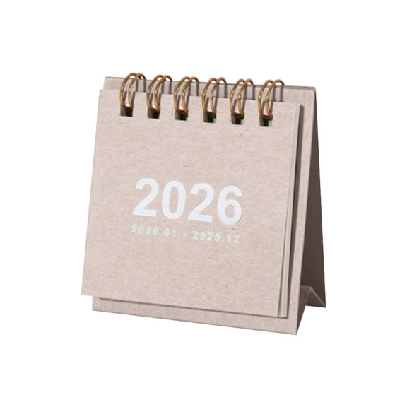 Mini Desk Calendar 2026, Small Desk Calendar from January to December, Monthly Planner with 250gsm Thick Paper, Twin-Wire Binding, and Stickers for Home, Office, and School Use, Desk Calendar