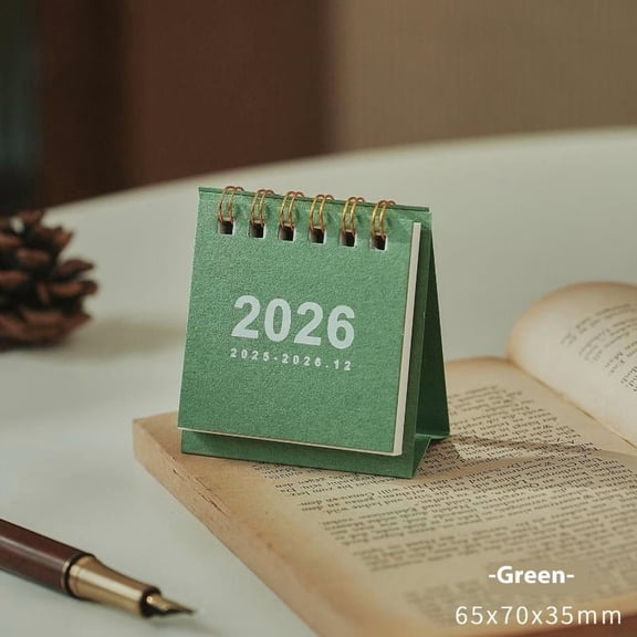 Mini Desk Calendar 2026 Small Standing Flip Weekly Calendar Creative Coil Calendar Planner For Daily Schedule Planning
