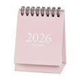 thumbnail image 1 of Mini Desk Calendar 2026 Standing Flip Easel Monthly Pad Calendar for Home Office School Small Portable Pocket Planner - (Pink), 1 of 8
