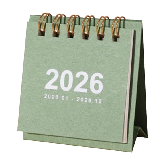 Mini Desk Calendar 2026,Standing Small Desk Calendar,Small Desktop Calendar,2026 Desk Calendar,24 Months Mini Desktop Calendar,Thick Paper Twin-Wire Binding,For Home Table Decoration,D