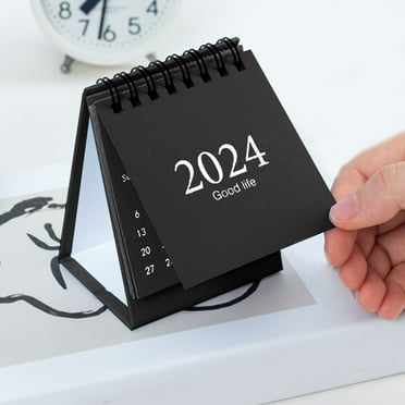 Mini Desk Calendar, Small Desktop Calendar Mini Desk Top Calendar, Standing Desk Calendar 2024 Tiny Desk Calendar for Home Office School