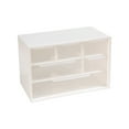 thumbnail image 1 of Mini Desk Drawer Organizer with 6 Clear Drawers - Small Plastic Storage Box for Office, Classroom, Crafts, Home Desktop Organization White, 1 of 6