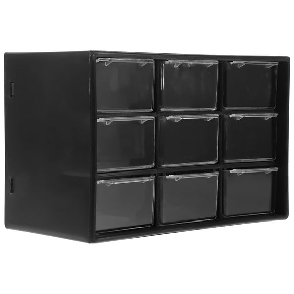 Mini Desk Drawers Drawer Storage Box Storage Drawers Desk Organizer Plastic Office Black 17.60X11.80X9.60CM
