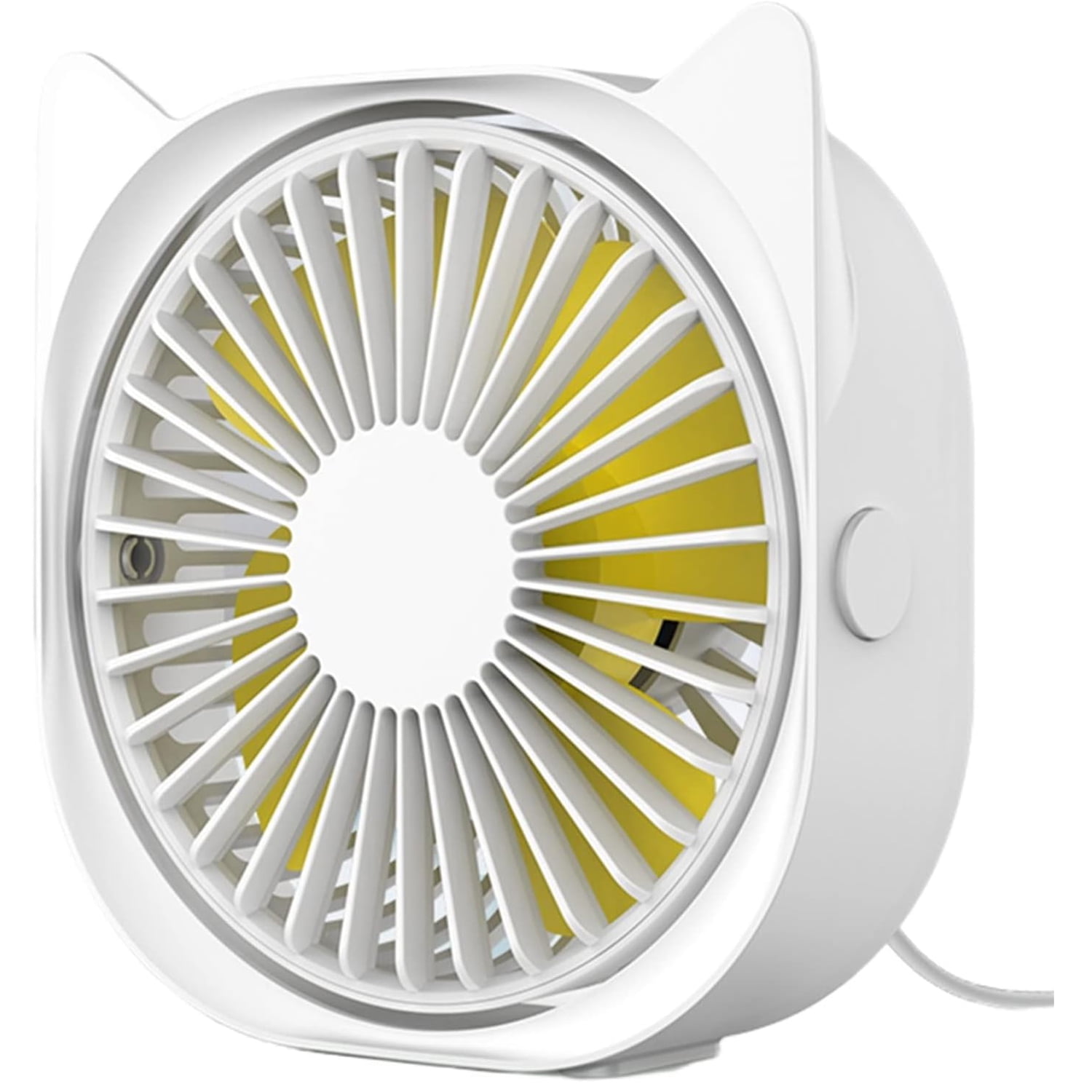 Mini Desk Fan, Small Quiet USB Desk Fans, USB Powered, 3 Wind Speeds