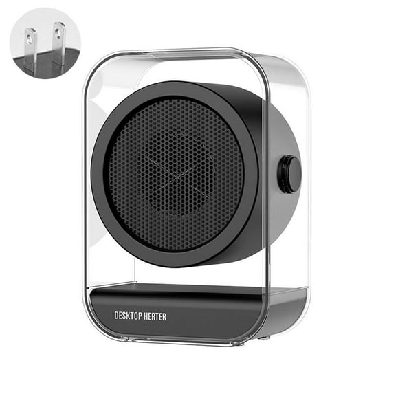 Mini Desk Heater, 500W Small Space Heater with Thermostat, Portable Personal Heater for Office & Home, Quiet & Fast Heating, Glow-Free for Bedroom