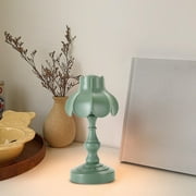 Mini Desk Lamp, Flower Night Lamp, 1Pc Lotus Shape Bedside Light , Desk Compact Desktop Lamp Design, with Usb Rechargeable Port for Study Room and Bedroom