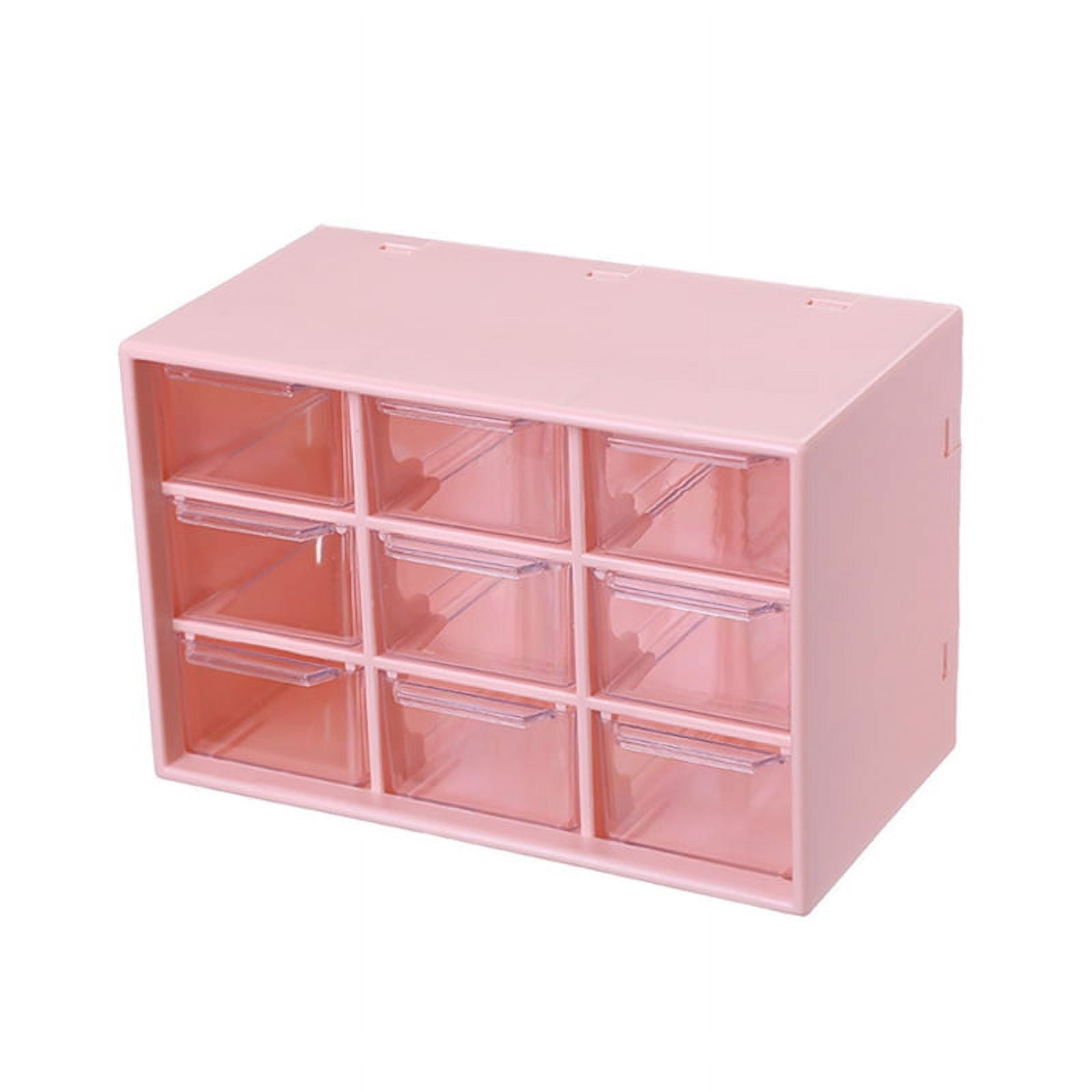 Mini Desk Organizer Drawer, Cute Plastic Desktop Art Craft Storage