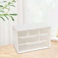 thumbnail image 1 of Mini Desk Storage Organizer with 6 Drawers, 3 Tiers Desktop Storage Box Drawer Cabinet, Clear Makeup Storage Bin for Office & Home Cosmetic Jewelry Rings Necklaces Earrings, 1 of 6