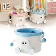 thumbnail image 1 of Mini Desk Trash Can - Cute Garbage Bin Holder, Tiny Countertop Waste Container | Compact Cleaning Storage Organizer Unit, Dorm Bedroom Office Bathroom Bedside, 1 of 7