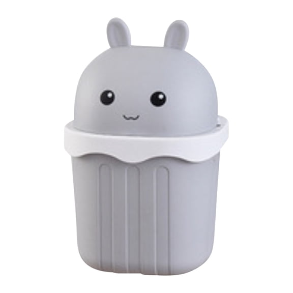 1 Pc Desktop Trash Can with Lid Small Waste Basket for Countertop Coffee Table Home Office 21x15x15cm, Multicolor