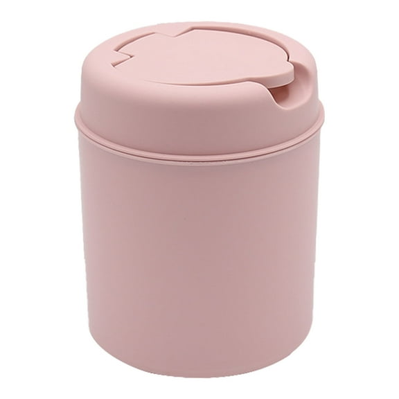 Mini Desk Can with Lid - Small Swing-Top Waste Basket for Office, Bathroom, or Bedroom, Compact Tabletop Garbage Bin with Cover, 3 Colors