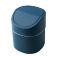 thumbnail image 1 of Mini Desk Can with Lid Swing-Lid Tiny Countertop Garbage Bin Small Table Top Covered Waste Basket for Desk, Small Garbage Can Desktop Bin, Tabletop Waste Basket (Blue), 1 of 7