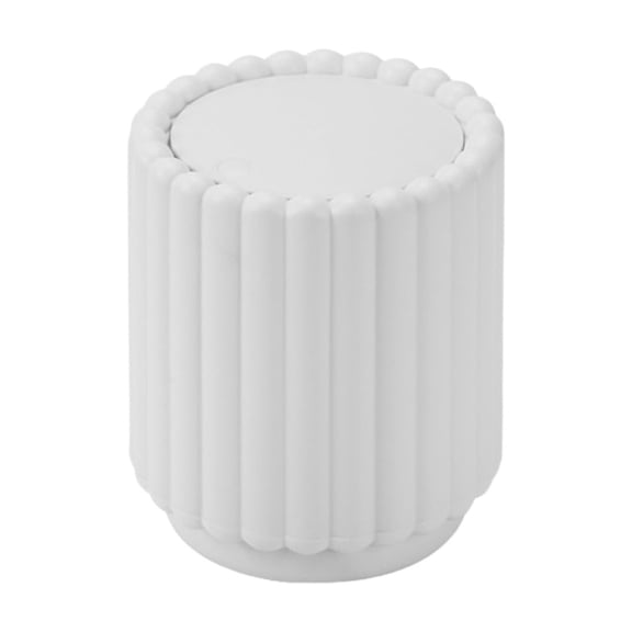 Mini Desk Trash Can with Lid - Tiny Countertop Waste Basket Small Table Top Plastic Covered Garbage Bin for Bathroom Bedroom Living Room Dressing Tabl