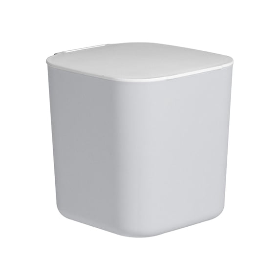 Mini Desk Trash Can with Lid Swing-Lid Tiny Countertop Garbage Bin Small Table Top Plastic Covered Waste Basket Harlik