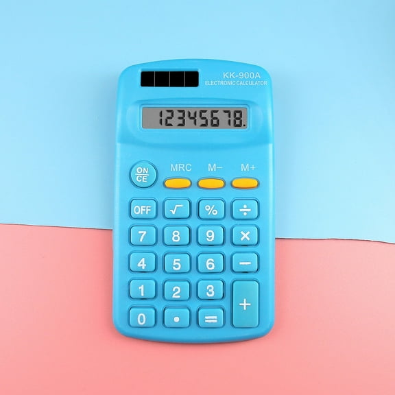 Mini Desktop Calculator, 8-Digit LCD Display, 2.6" x 4.3", Solar and Battery Operated, Portable Pocket Size with Sensitive Keys, Suitable for Office and Home, Ideal for Daily Use and Work