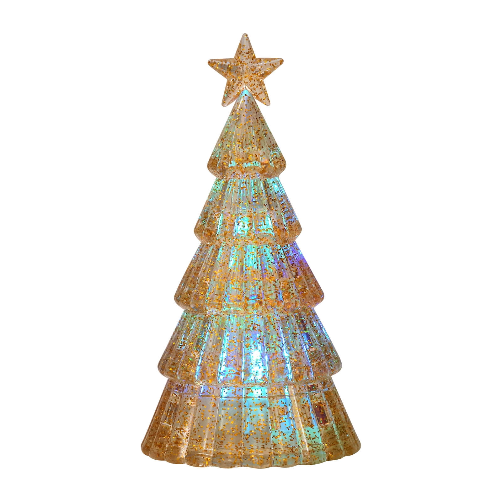 Mini Desktop Christmas Tree, LED Lighted Tabletop Decor, Battery ...