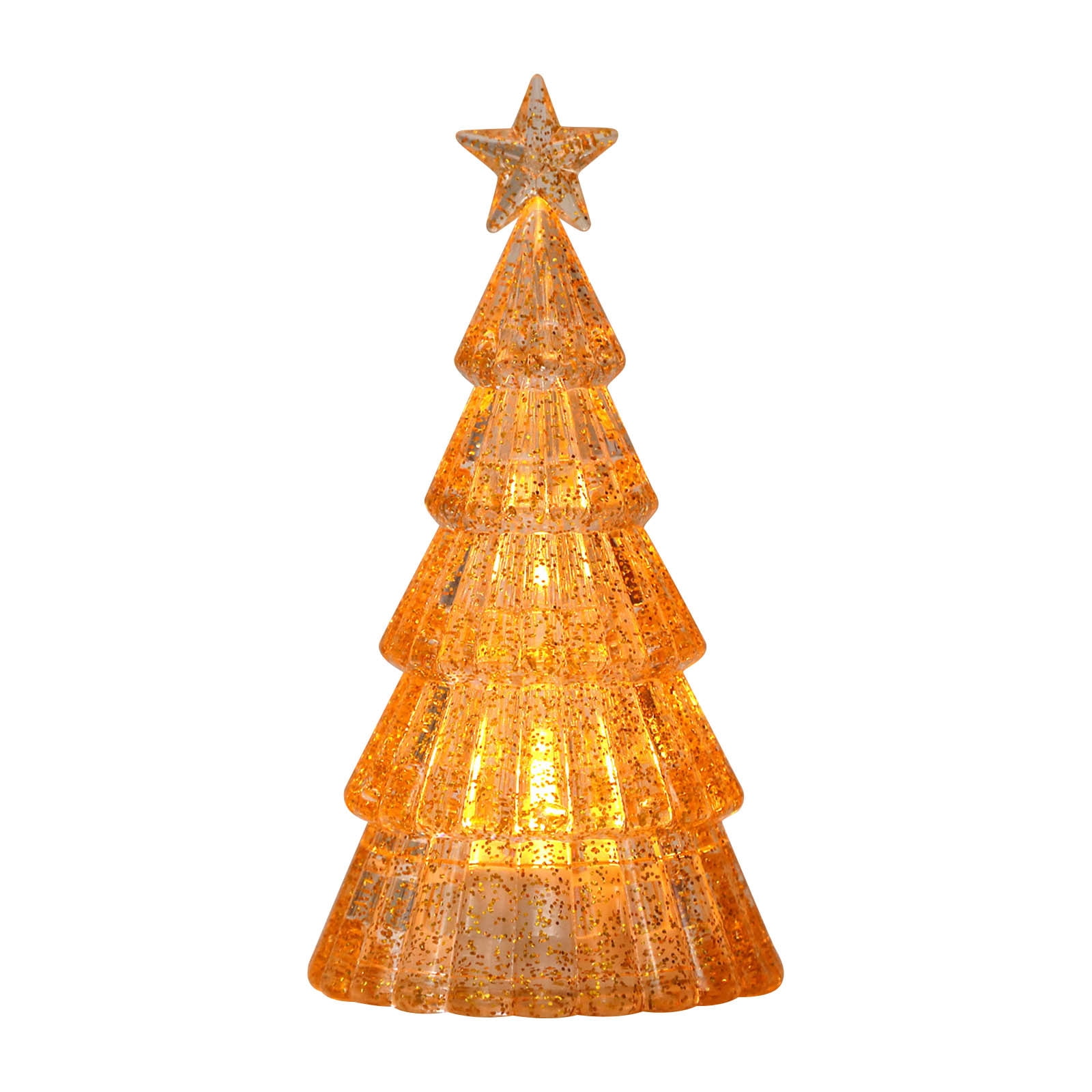Mini Desktop Christmas Tree, LED Lighted Tabletop Decor, Battery ...
