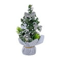 thumbnail image 1 of Mini Desktop Christmas Tree for Tabletop Decor - Small PVC Holiday Tree for Office Desk, Mantelpiece, or Festive Centerpiece(White), 1 of 6