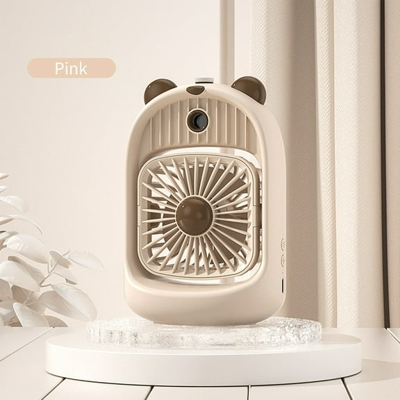 Mini Desktop Cooler Fan USB Portable, Spray Hydration Personal Air Conditioner with Humidification Mist, 3 Speed High Wind Cooling Fan for Office Desk Bedroom Dorm Student Home